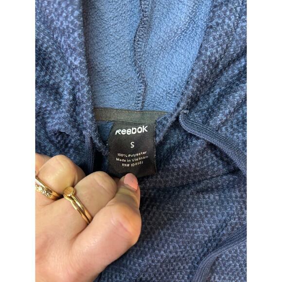 Reebok Men's Small Performance Hoodie, Blue, Athletic Pullover Sweatshirt - Picture 5 of 5
